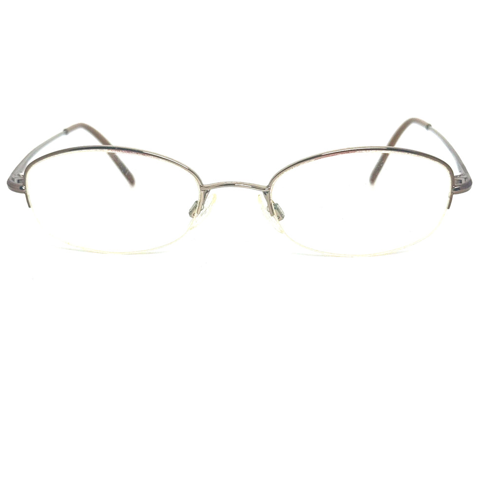 Elle Eyeglasses Frame EL18550 Women's Dark Brown Metal Half Rim 50-19-135 H15674